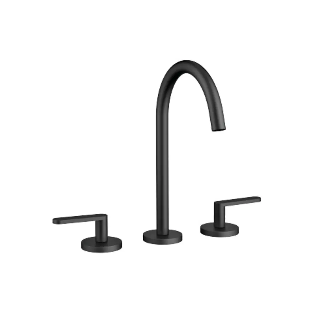 Dornbracht-META-Waschtisch-Dreilochbatterie-Ausladung 168mm-schwarz matt, 20713661-33 Galeriebild 1